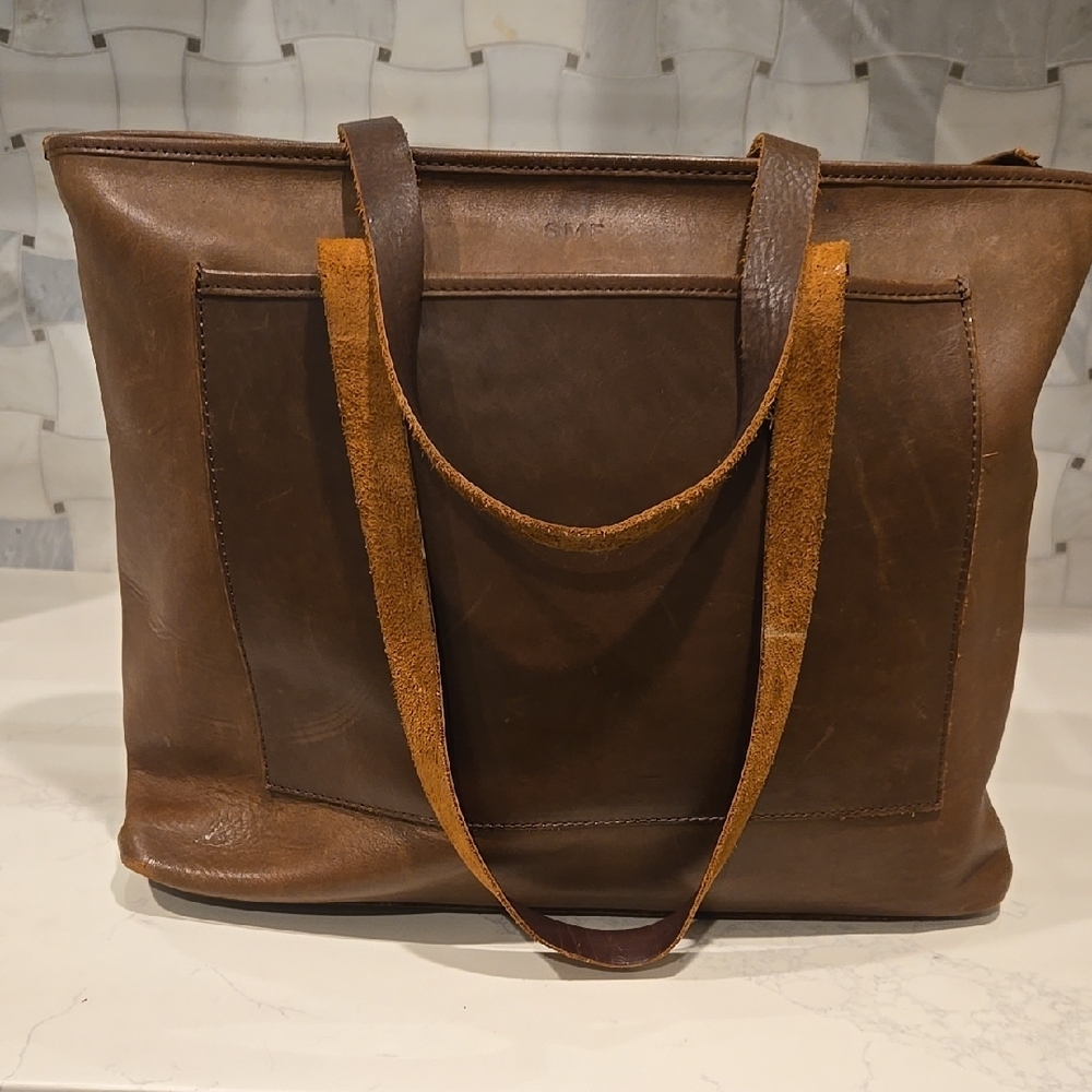 Brown Leather Tote Bag